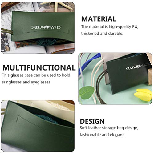 Hemoton Estojos de Couro para Ã“culos de Sol Com Cordão Duplo Pu Bolsas para Ã“culos Ã“culos de Prot