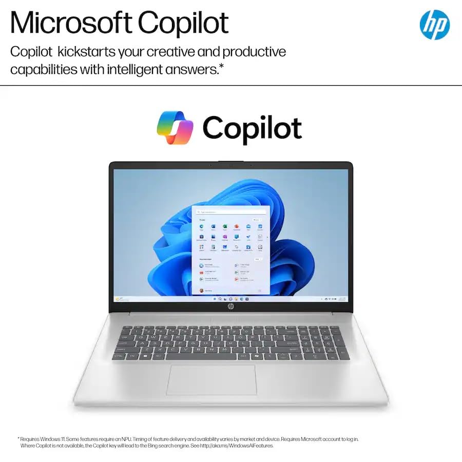 HP Laptop 17.3" AMD Ryzen 5 7520U 16GB 512GB SSD miniatura 6