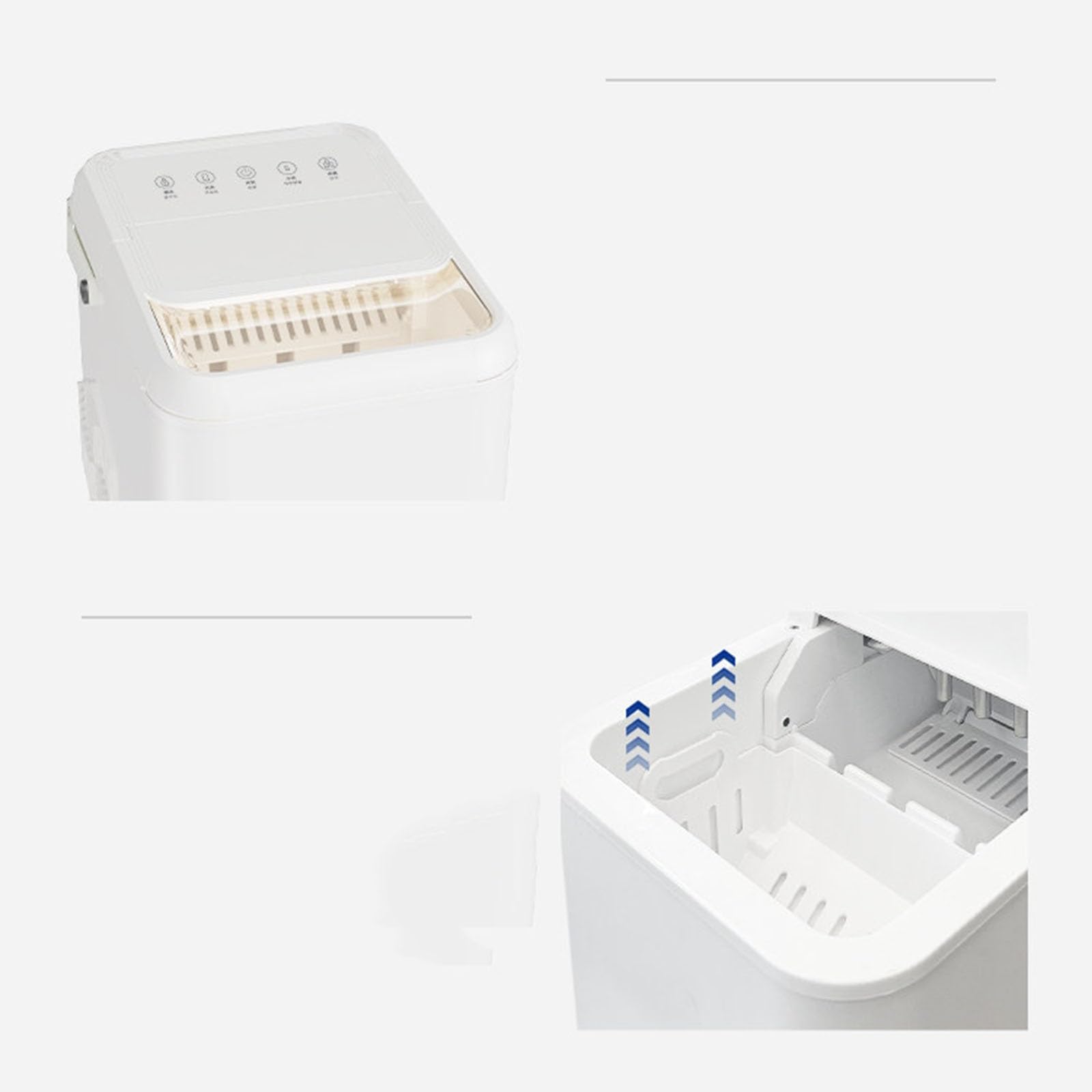Fabbricatore Di Ghiaccio Portatile, Produttore Di Ghiaccio Da Banco, Sterilizzazione, Funzionamento Touch, Adatto per Uffici E Piccole Feste
