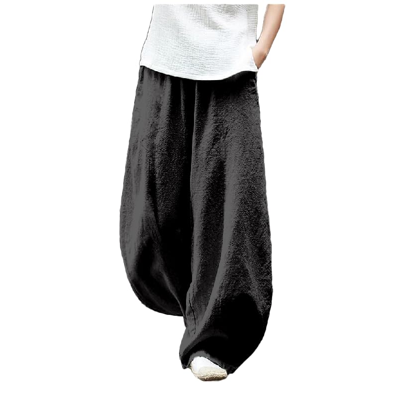 Flowy Pants for Women Boho Fall Winter Wide Leg with Pockets Baggy Fashion Vintage Sprots Work Pants