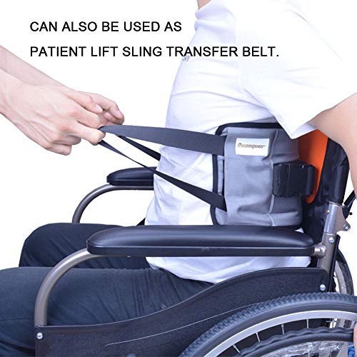 Wheelchair Seat Belt Medical Restraints Straps Adjustable Wheelchair Safety Harness Patients Cares Safety Waist Lap Strap with Lift Sling