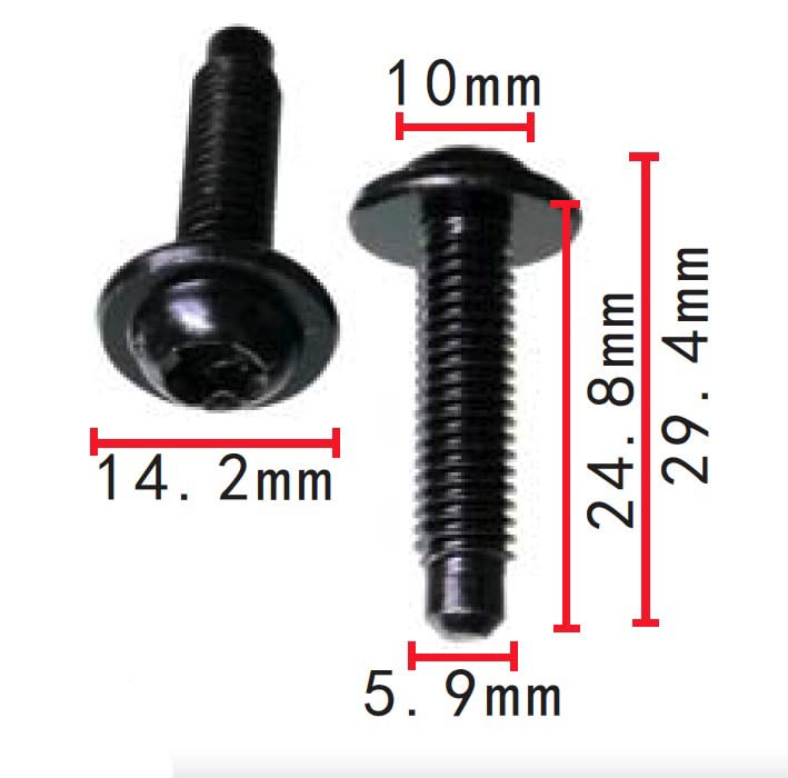 Amazon.com: Autobahn88 Screw Bolt for Door and Panel, Bumper  