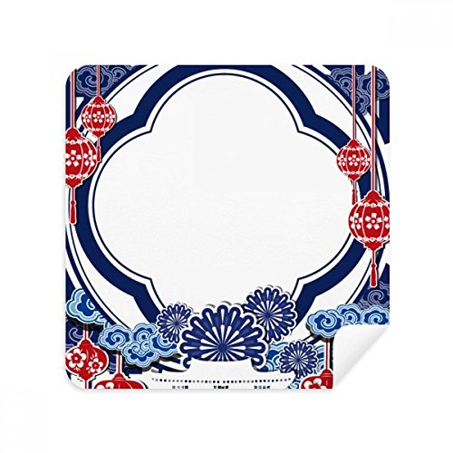 Chiffon lunettes fleur bleue et essuie-écran en suède pour smartphone lot de 2
