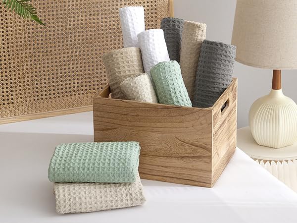 Miniatura 7 de PHF Juego de 2 fundas de almohada ultra suaves con tejido de gofre, tamaño King de 20 x 36 pulgadas, sin relleno, fundas de almohada transpirables y