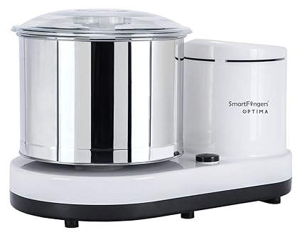 SmartFingers Optima Table Top Wet Grinder 230V 50hz, 2 Liter, White