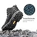 NORTIV 8 Men's Waterproof Hiking Boots Outdoor Trekking Lightweight Mountaineering Leather Shoes,Size 10.5,Black,NMUMHB2501