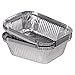 100 bandejas de aluminio cuadrado modelo "Madrid" 145 x 120 x 40 mm/470 ml (L-Borde) - plato de aluminio cubierta trasera de aluminio recipientes de aluminio bandeja para Gastro cáscara de barro diseño de bandeja para horno fuente para horno con retroiluminación diseño de fuentes lasañas cáscara molde para horno Pasta comestible para hacer Pasta de postre o para postre tarta de postre o para