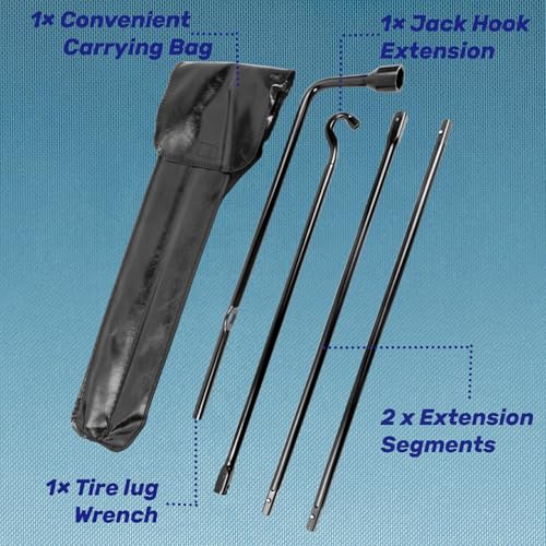 Image of Spare Tire Tool Kit with Tire Jack Handle and Wheel Lug Wrench