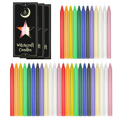 Scentoria Stabkerzen Bunt, 36 Stück Kleine Kerzen, Stabkerzen,...