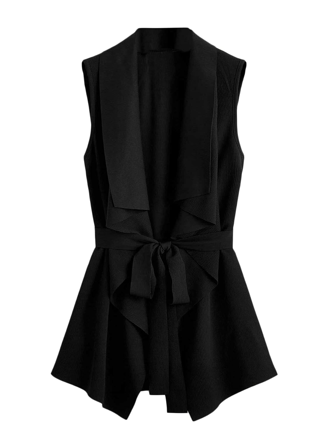 GORGLITTER Womens Tie Front Long Sweater Vests Cardigans Sleeveless Trendy Fall Business Casual Dressy Blazer Jackets