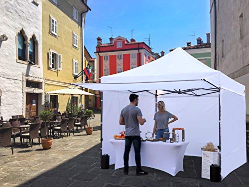 Image of ABCCANOPY 10x10 Commercial Pop up Canopy Tent with Awning Sidewall,Black