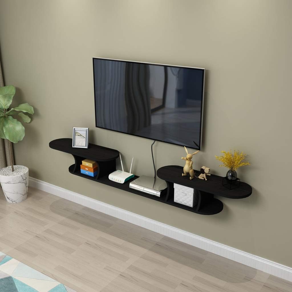 Amazon.com: Floating Shelf Wall-Mounted TV Cabinet Wall Shelf Set Top ...