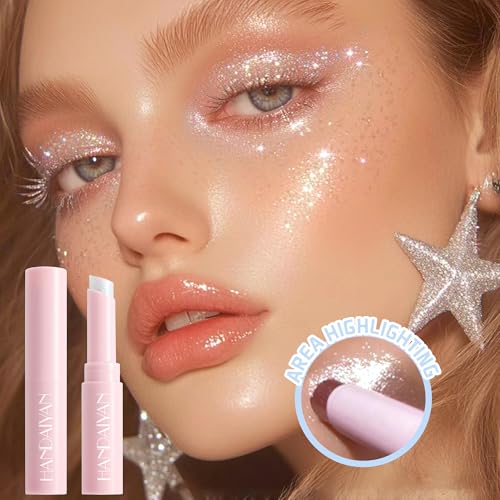 3PCS Jelly Glitter Eyeshadow Stick Set, Multi-Use Shimmer Highlighter Pencil, Waterproof Long Lasting Eyeshadow Stick Sets Create Glitter Eye Makeup (Set A)