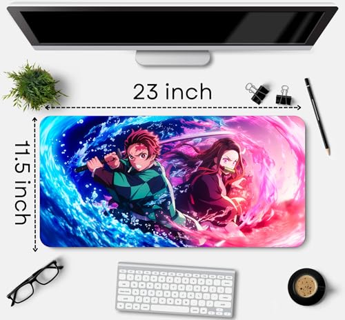 Image of Extra Large Non-Slip Gaming Mouse Pad (23x11.5 in) - Extended Desktop Mat for Computer Keyboard and Mouse (15-KEYPAD)