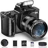 デジカメ 5K 8000万画素 一眼レフカメラ 18倍デジタルズーム デジタルカメラ 4.0インチ IPS タッチスクリー 自撮り 32GBマイクロSDカード付き 3000mAHバッテリー 軽量 学生 初心者 修学旅行ブラック