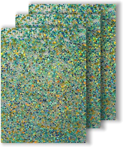 Image of Acrylic Sheets Both-Side Glitter Acrylic Sheets 1 /8 Thick for Laser Cutting Engraving Plexiglass Sheets for Art Design Crafting DIY Home Decore Festival Ornaments (3, Dot Green, 8x12inch)