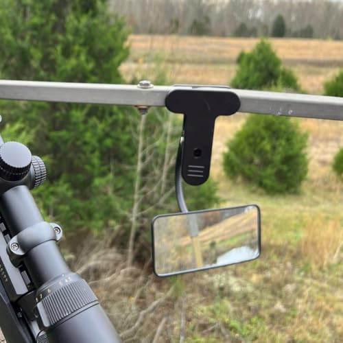 Ampper Glass Clip On Security Mirror, Flexible Convex Cubicle Mirror for Personal Safety and Security Desk Rear View Monitors or Anywhere (6.69\" x 2.95\", Rectangle)