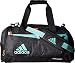 adidas Team Issue Duffel Bag, Black Jersey/Energy Aqua/Lucid Red, Small