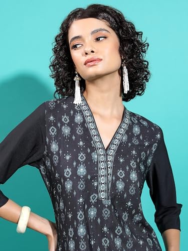 Image of Vishudh Women's Kurta | Regular Fit | Trendy Ethnic Top for Everyday Comfort