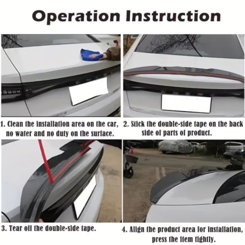 Aileron arrière voiture pour stabiliser le coffre haut des berlines - 7