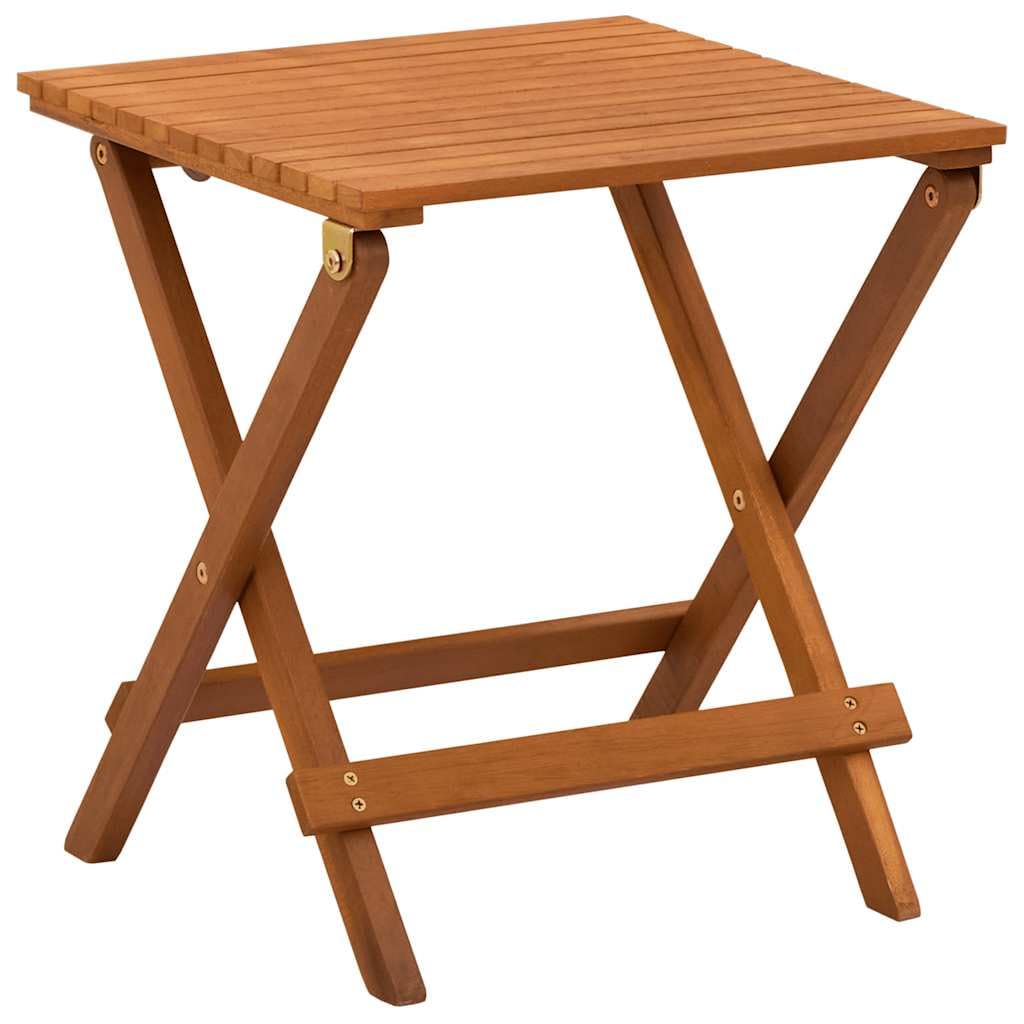 Ensemble de Bistro Enfant 3 pièces en Bois d’Eucalyptus Massif Finition à l’Huile, Table 40 x 40 x 45 cm et 2 chaises 32 x 38 x 57,5 cm pour Jardin terrasse