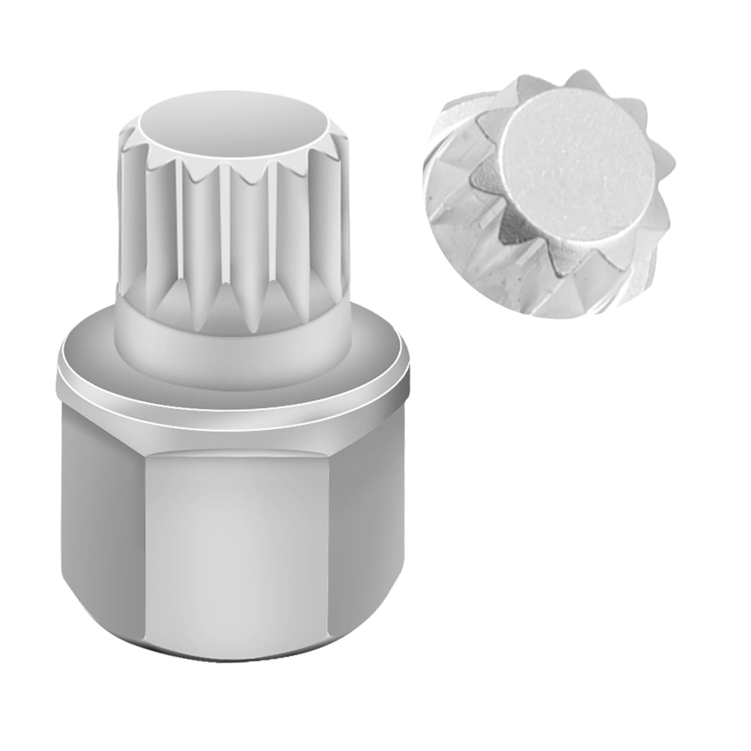 ABC0/10PT Wheel Locking Nut Key Compatible with VW, Audi | Wheel Lock Nut Socket Adapter, Anti-Theft Screw Remover, Hand Repair Tool, Tyre Fitting, garage-image-7
