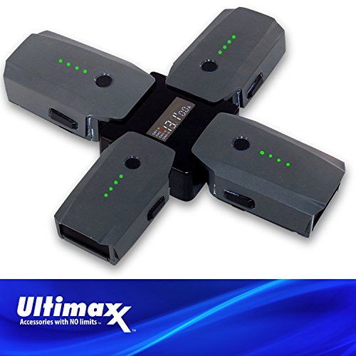 Ultimaxx Battery Charging Hub For Dji Mavic Pro With Lcd Screen - Charges Up To 4 Batteries; Requires Mavic Battery Charger #TOP4