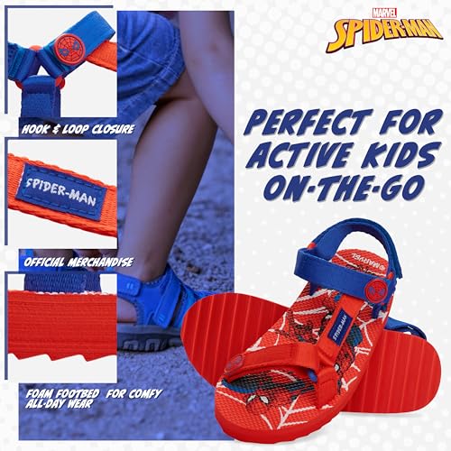 Marvel Spiderman Sandals for Boys Summer Shoes with Adjustable Straps Boys Gifts4
