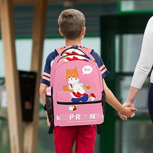 Sac à dos chat de course multicolore - Cartable enfants 2 pièces - 6