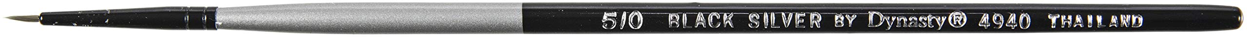 F & M BRUSH COMPANY Brush Black Silver, Short Liner, Size: 5/0