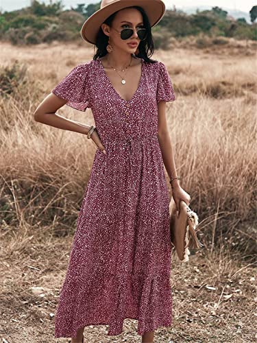 Robe d'été décontractée pour silhouette L, confort léger à volants - 5