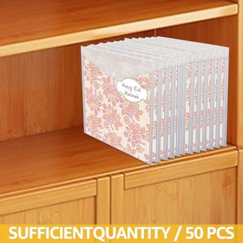 Image of WOPPLXY 50 Pcs Scrapbook Paper Storage with Buckle Design, 12 x 12 Inch Clear Scrapbook Paper Organizer with 60 Pcs Sticky Index Tabs for Holding Scrapbook Paper, Vinyl Paper, Photos, Clear, Cardstock
