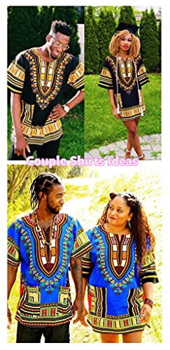 CHAINUPON African Dashiki Cotton Shirt Men Women Festival Boho Hippie 60's 70's Bohemian3