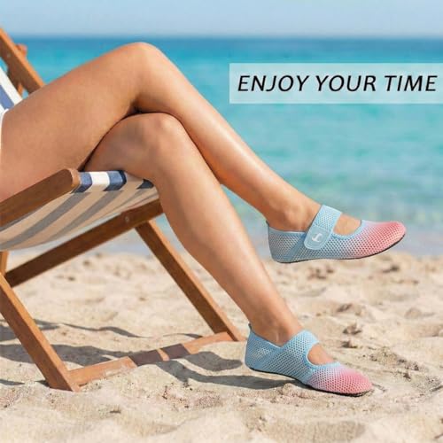 Image of Water Shoes for Women Men Barefoot Beach Swim Aqua Socks Summer Wide Slides Sandals Quick Dry Pool River Sea Sock Shoes