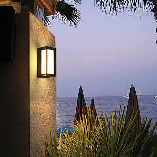 Outdoor Wall Sconce,3000K Warm White Modern Porch & Patio Led Wall Light Fixtures Body In Aluminum Exterior Wall Sconces For House Garage Living Room Courtyard #TOP7