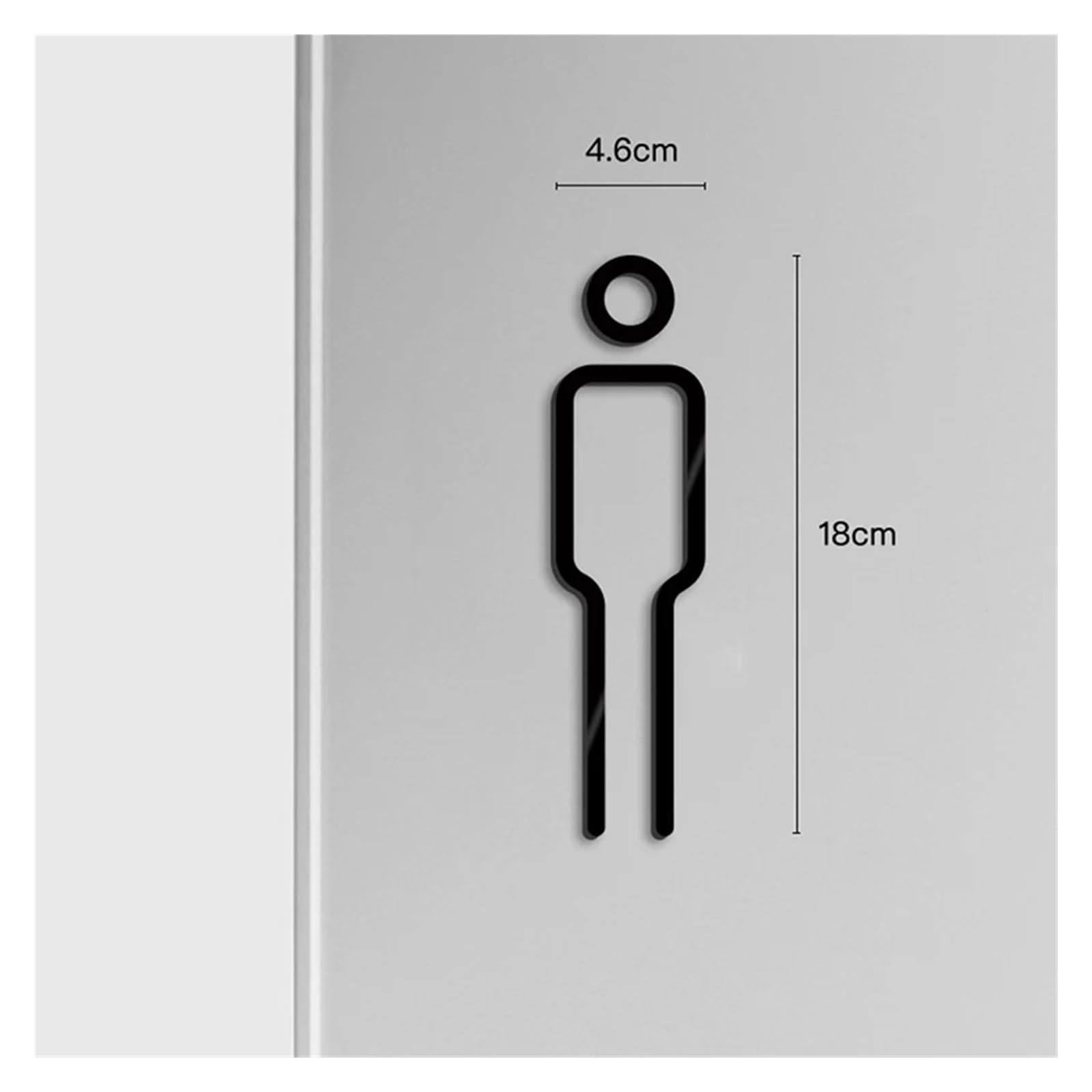 Schwarz Gold Farbe Wc Zeichen Platte Messing Waschraum Tür Wand Label Aufkleber Wc Halter Signage Board(Gold)