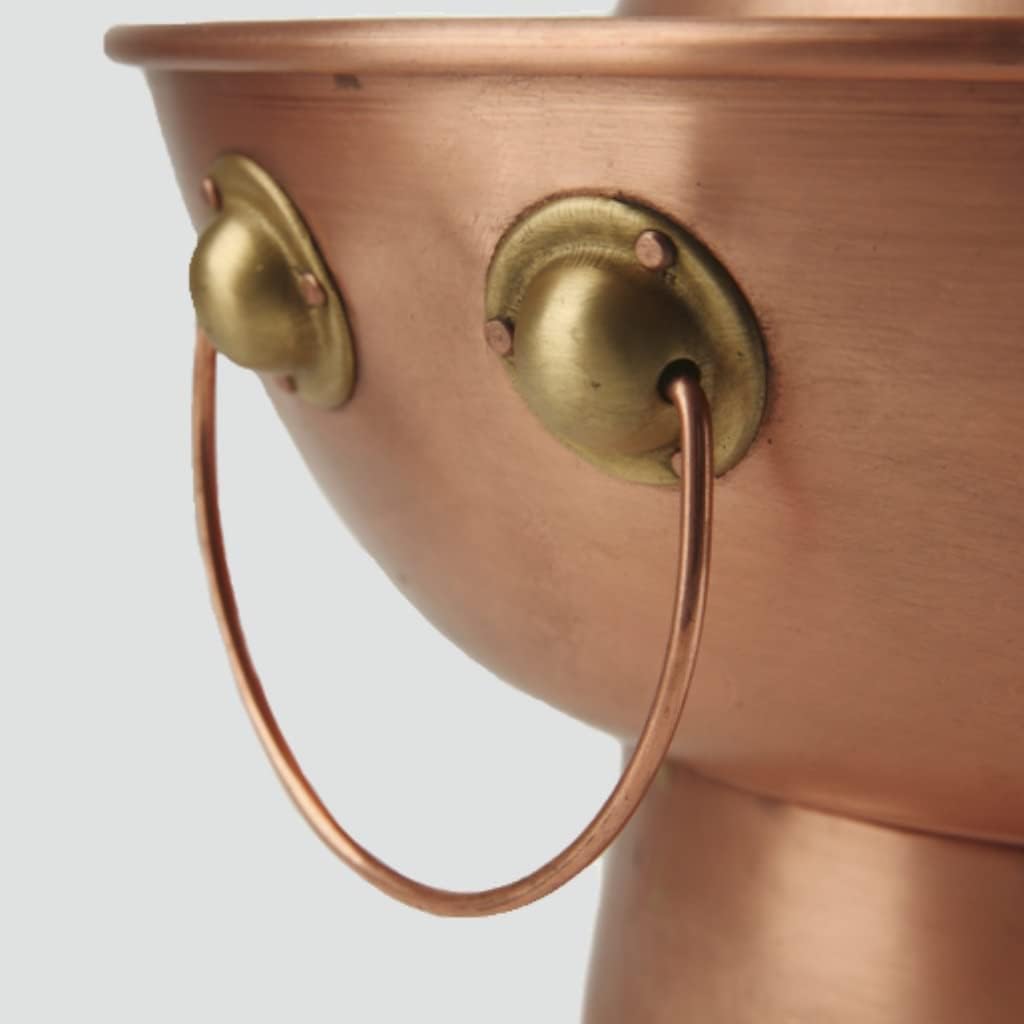 Fondue Pots Copper Hot Pot Charcoal Pure Copper Old-Fashioned Thick Copper Hot Pot Old Beijing Copper Pot Household Mutton Full Copper Pot (Brass 32cm)