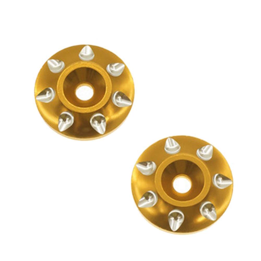 KEEDA Rear Wing M3 Screw Washer Shims for 1/8 1/10 Scale RC Off Road Buggy Short Course Truck Car Tail Wing Accessories (Gold) โ image 1