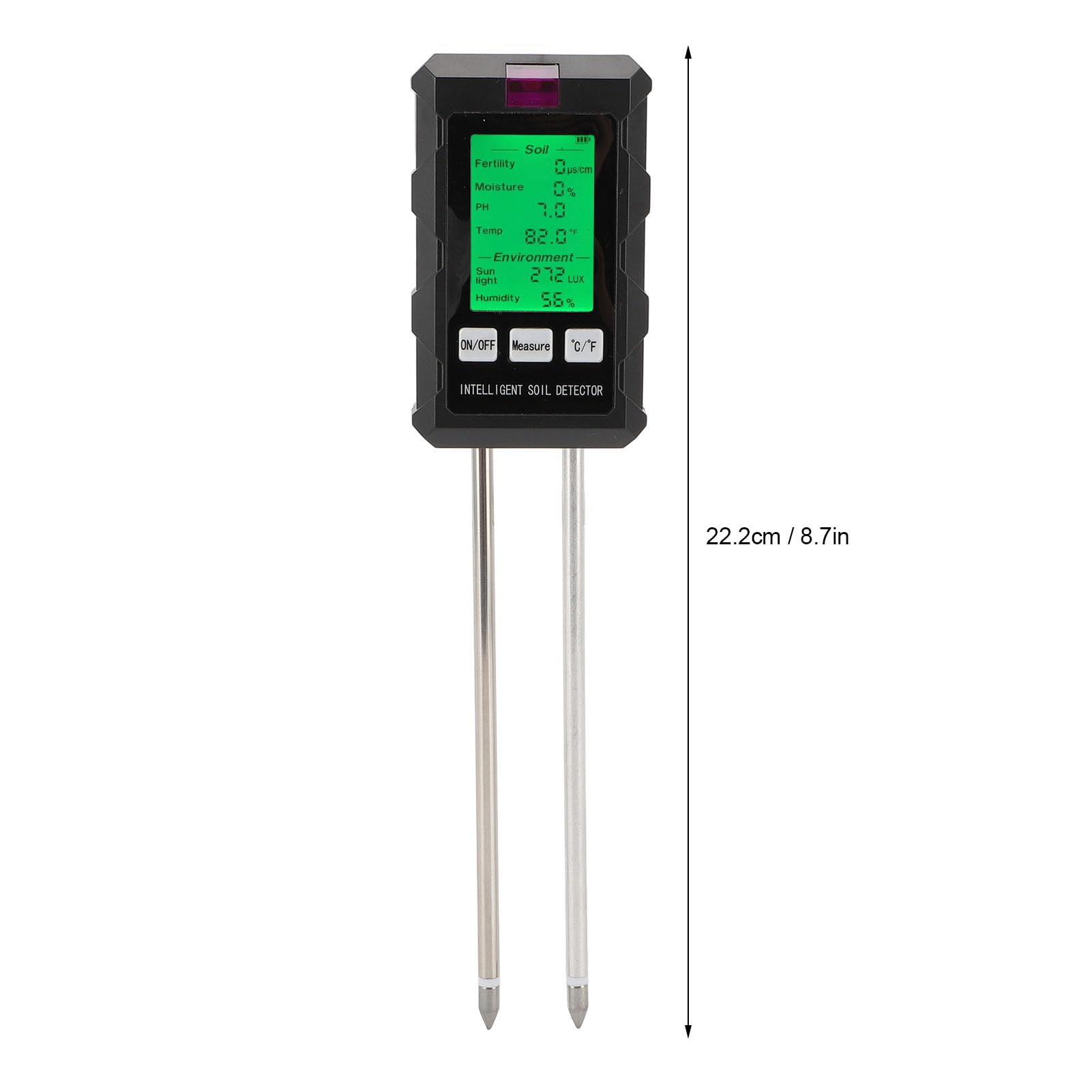 Bewinner Tester Digitale PH per Terreno 6 in 1, Kit Test PH Suolo Piante Interni, Misuratore Professionale Acqua e Terreno, Strumento Analisi Terreno Preciso