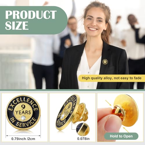 Image of Ferreve 50 /20 Pcs Year of Service Pins Employee Excellence Award Lapel Pin Performance Recognition Reward Anniversary