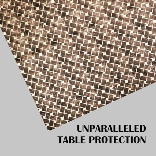 Image of Dakshya Industries PVC Waterproof Withoutlace Dining Table Cover (Size - 54X78 Inch) Rectangle 6 Seater Heat Rasistant, Singha A2