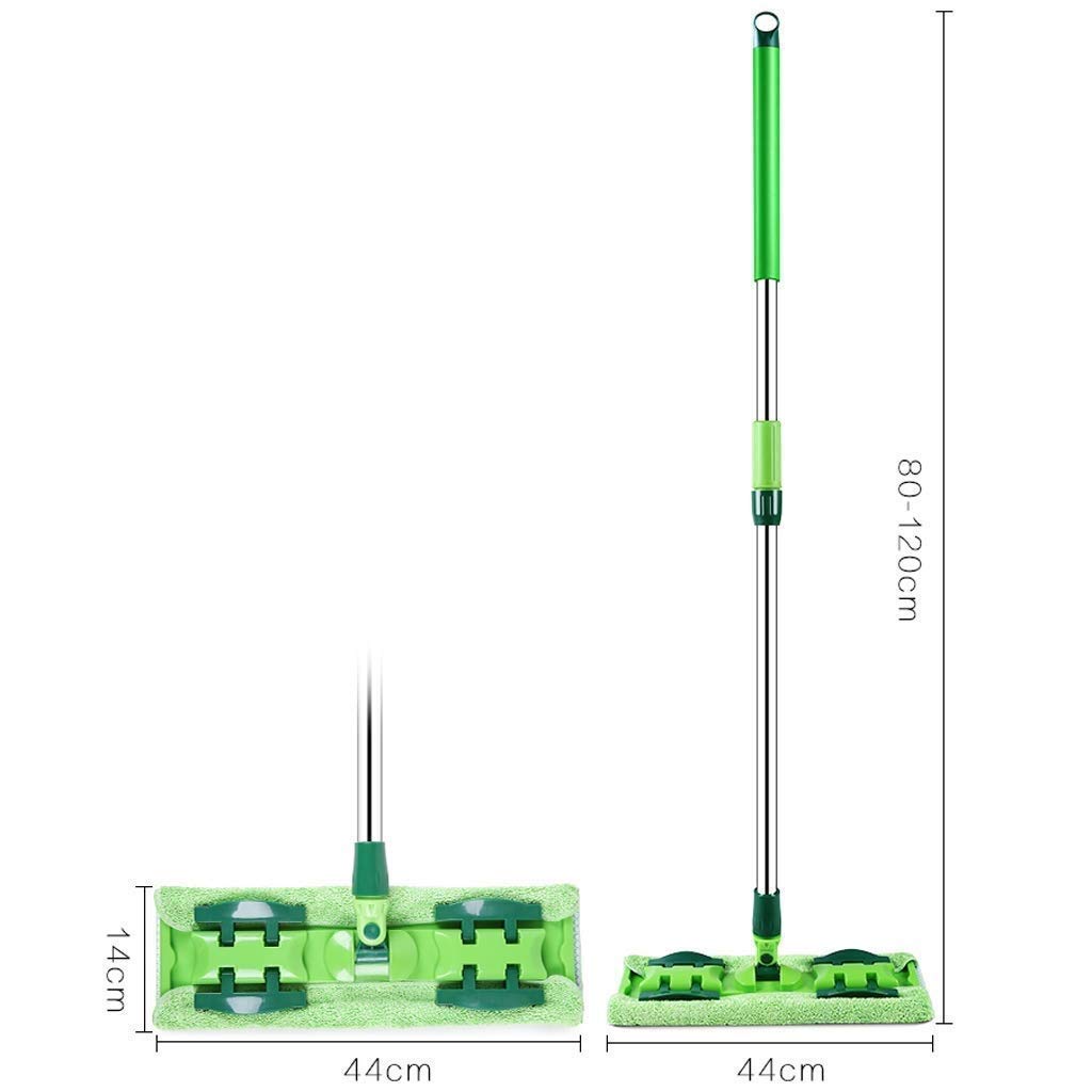 Mopa - Trapeador de Microfibra Profesional, Mango de Acero Inoxidable - Repuestos de paño de Microfibra sin Almohadillas y 1 Estropajo para Eliminar la Suciedad Incluido