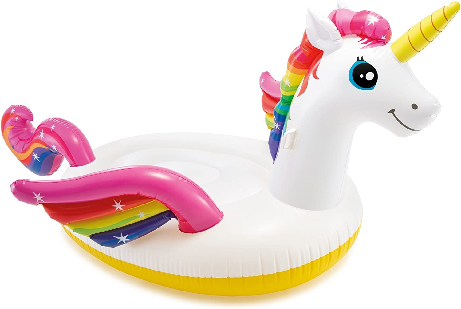 NYRWANA Unicorn Ride-On Swimming Air Pool Float for Kids and Adults - Inflatable Floaters Water Pool for Summer Fun for Lake, Beach, Party, Lounge for Friends and Family