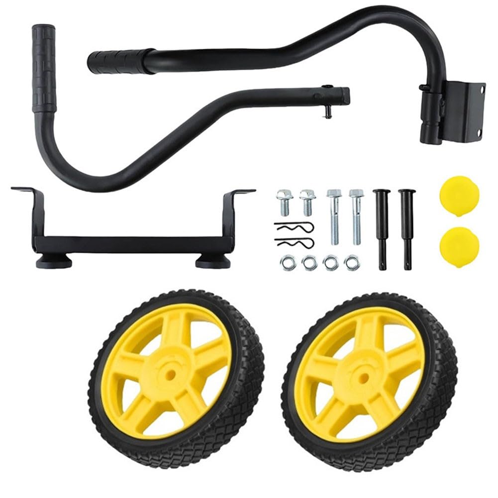 EasyByMall Kit de rueda de generador con asa para generadores portátiles de 2800-4750 W, montaje de rodillo de plástico resistente para un fácil transporte y almacenamiento