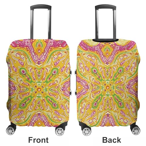 Luggage Cover Dustproof Anti-scratch Suitcase Cover Elastic Travel Suitcase Protector Peach As Main Color Washable Baggage Case Luggage Sleeves Fits 18-32 Inch Luggage3