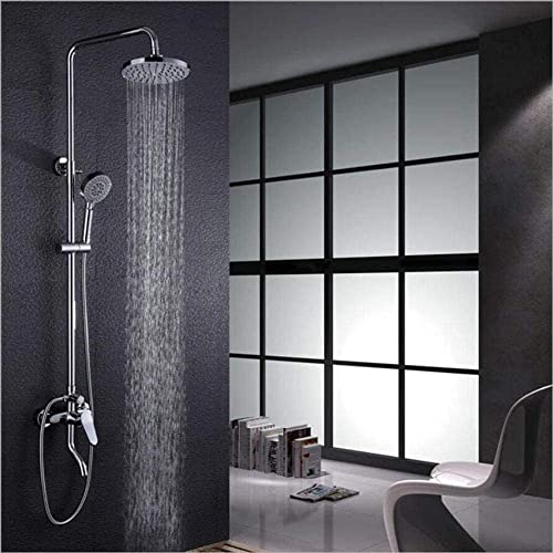 Accesorios de baño/Europeo Moderno Confort Baño Material Cobre Placa de Goma Redonda Spray Ducha de Mano Ducha Ducha Ducha Caliente y Fría Juego de Ducha Válvula Mezcladora Llave de Baño / Decoración