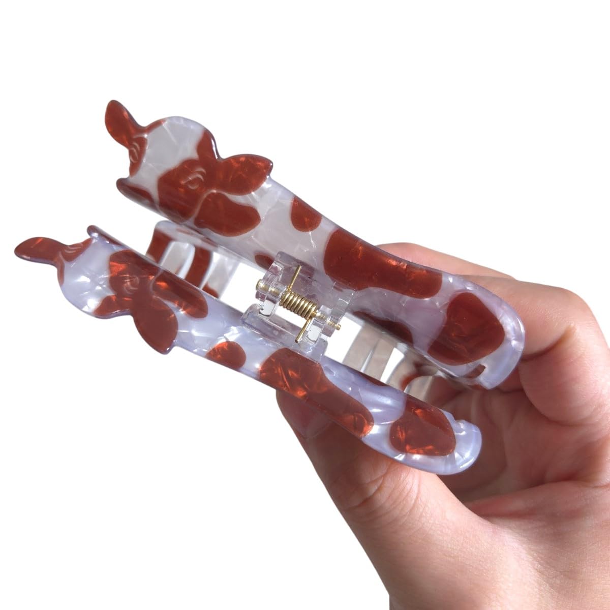 Novelty Cow Claw Clips,Acrylic Hair Clip for Women,Funny Hair Clip,Fashion Claw Clips,Brown - Image 6