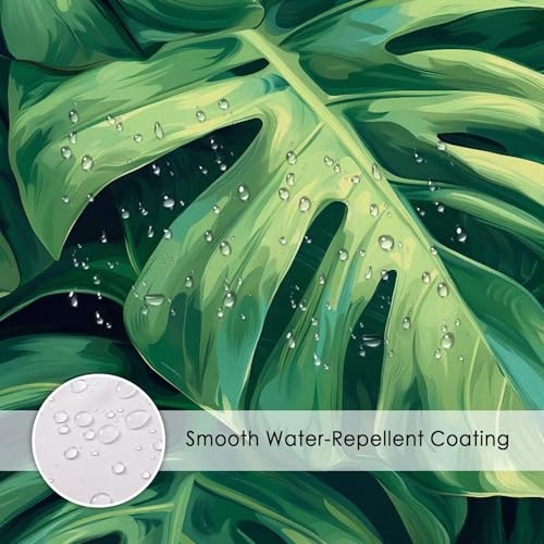 Rideau de douche vert 150x210 rideau douche feuille polyester imperméable - 6