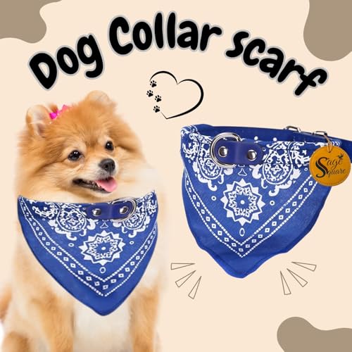 Image of Sage Square Stylish Dog Collar Scarf - Adjustable, Comfortable, Fashionable Accessory for Pets, Soft & Durable Fabric, Dog Breeds, Ideal for Daily Use, Special Occasions (Red)
