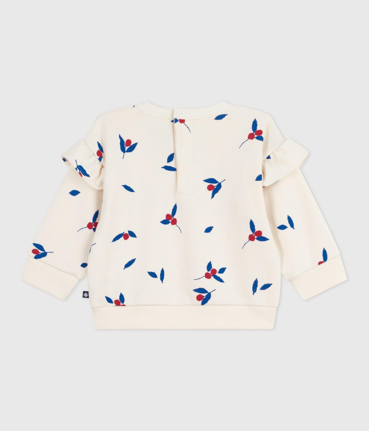 Petit Bateau Sweatshirt Bébé en Coton Imprimé Baies À Volants A0ee401 Vêtements Jour Bébé Fille (Lot de 1)